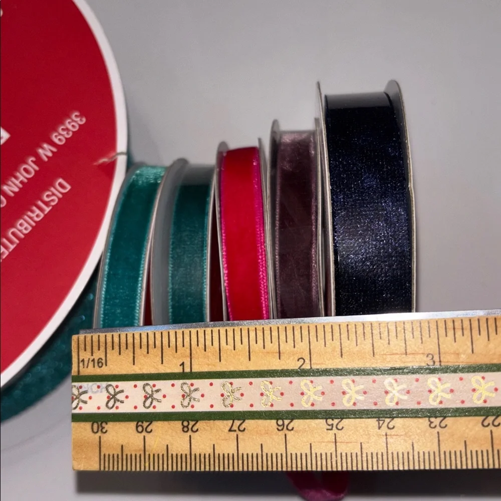 Velvet Ribbon Jewel Tone Velvet Ribbon Spools